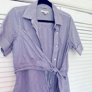 Blue and White Stripe Dress